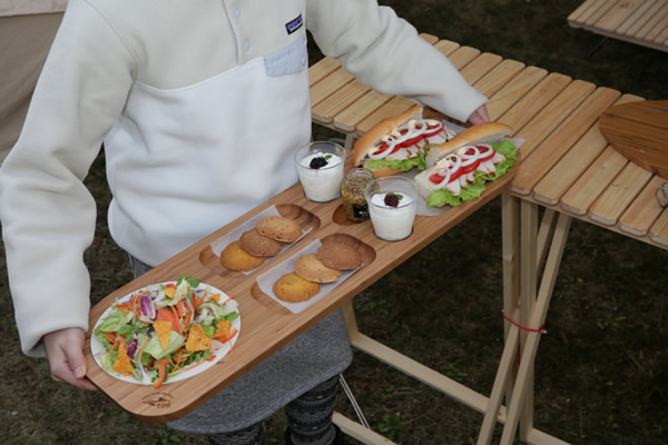 196　キャンプ　ひのき　竹　バンブー　純国産　ビュッフェプレート　オードブルプレート　プレート　皿　まな板　カッティングボード　バンブー　料理　飾り