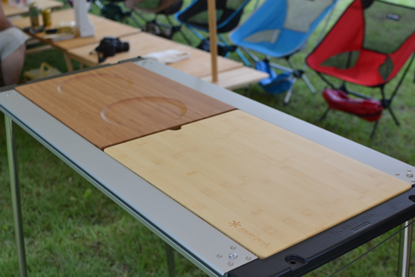 キャンプ　トレー　竹　バンブー　グランピング　器　料理　盛り付け　スノーピーク　ＩＧＴ　アイアングリルテーブル