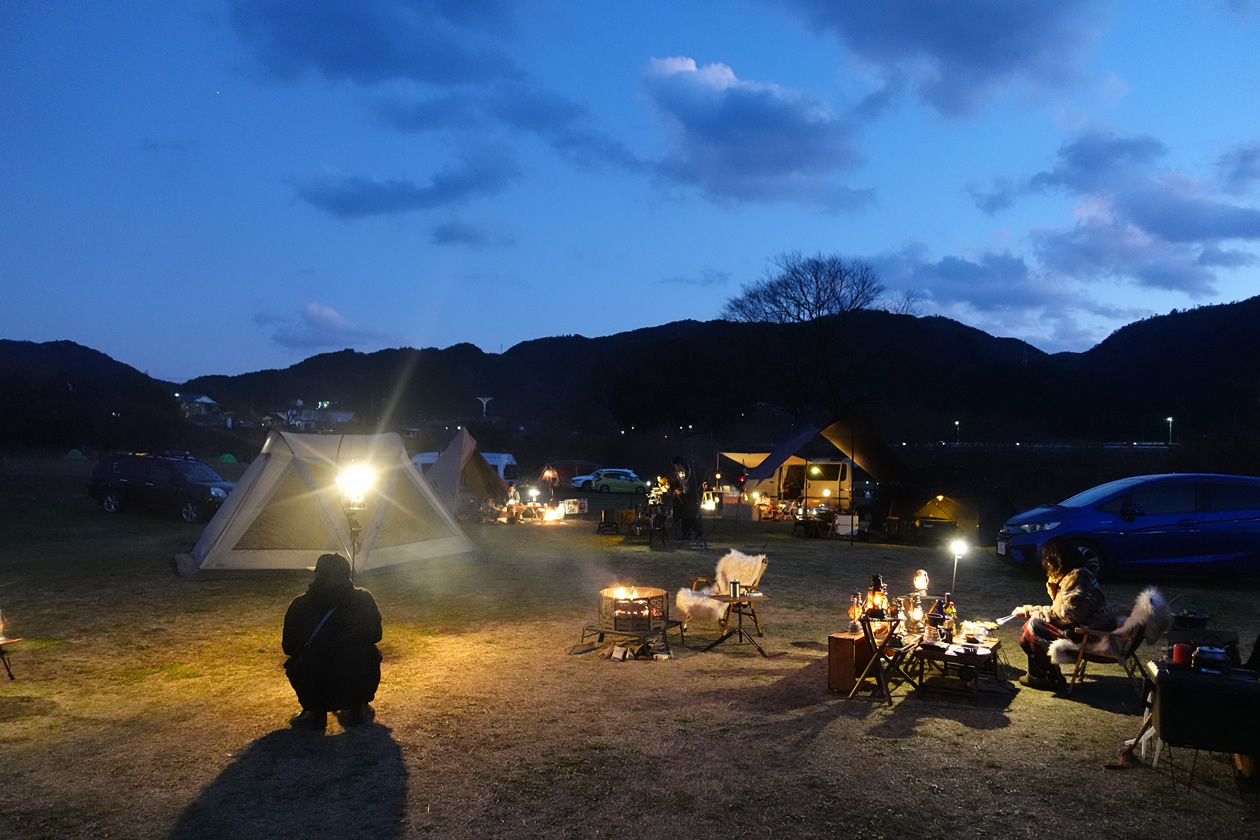 越知町宮の前公園キャンプ